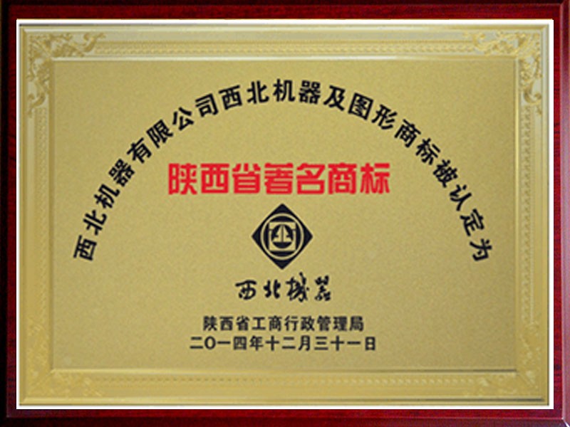 Famous Trademark in Shaanxi Province