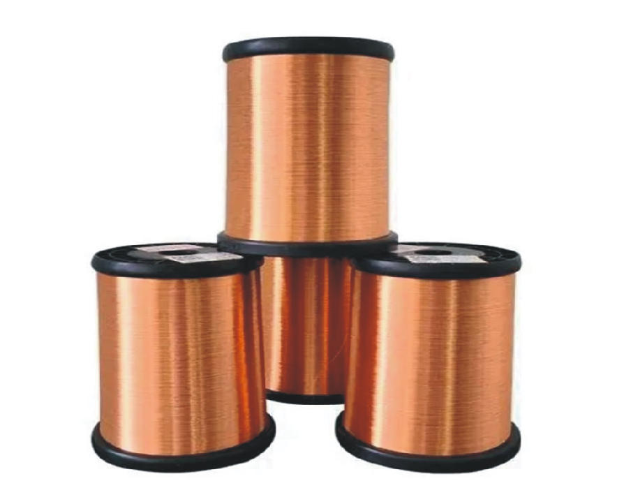 Enameled copper flat wire